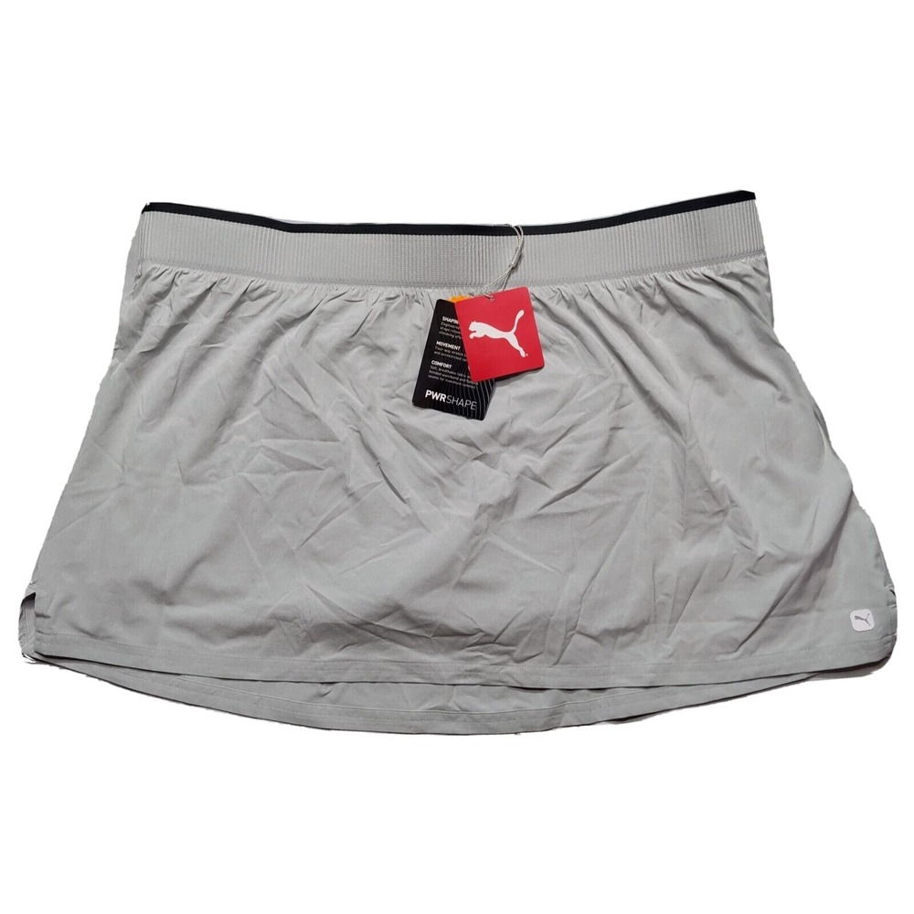 PUMA PWRSHAPE‎ Women Size XL Heather Gray Lake 14" Golf Skort NEW